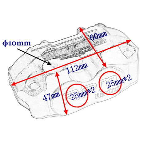 RPM CNC Brake Caliper 220mm Halterung Für Hinten Flache Gabel Bremssystemfor Motorcycle Scooter Motorrad-Modifikation