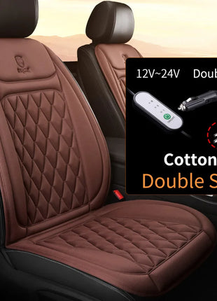 12-24v Heated Car Seat Cover 30' Fast Car Seat Heater Cloth/Flannel  Heated Car Seat Protector 25W Seat Heating Cover Car Seat