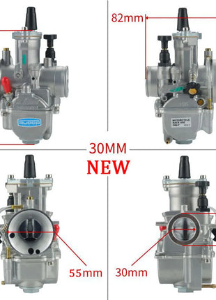 For KOsO OKO 24 26 28 30 3234mm Blue Bowl 2T 4T Universal ScooterATV Dirt Bike KElHIN PWK Racing Carburetor With FreeJet Set