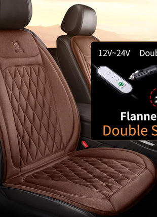12-24v Heated Car Seat Cover 30' Fast Car Seat Heater Cloth/Flannel  Heated Car Seat Protector 25W Seat Heating Cover Car Seat