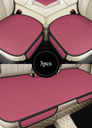 Breathable Ice Silk Car Seat Cushion Non-slip and Wear-resistant Solid Color Ice Silk Car Seat Cover, Universal Fit Most Cars