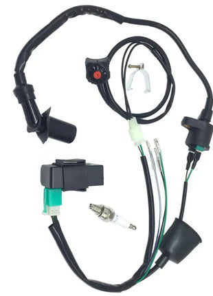Motors Wiring Loom Harness Kill Switch Ignition Coil CDI for 50cc-160cc SSR Thumpstar Kick Start Pit Dirt Bike Electrical Kit