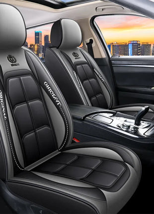 All inclusive seat cover, full leather car seat cushion, single seat driver and passenger seat cover, all season universal pad