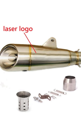 For Kawasaki Ninja Z900 Honda CB650R Yamaha R3 51mm Motorcycle Exhaust Muffler Pipe Escape 335mm Length