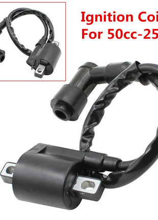 Motorcycle Ignition Coil High Pressure Coil 12V Black For ATVs Scooters 50 70 110 125 150 200 250cc Go Karts UTVs Scooters