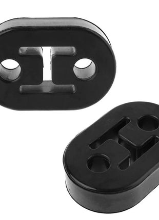2/4/6/8/10pcs Car Rubber Exhaust Tail Pipe Mount Brackets Hanger Insulator Universal Black 2 Holes Diameter 11mm 0.44inches