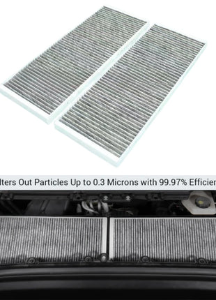 Cabin Filter Air Filter HEPA Air Intake Filter Replacement With Activated Carbon For Tesla Model Y 2020 2021 2022 2023 2024