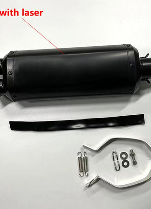 51mm Universal Motorcycle Exhaust Muffler Dual Escape Right Side with DB Killer Laser for G310R R1200GS Z1000 Z900 Z400 cb190
