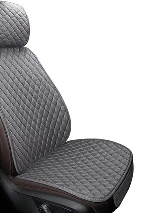 Linen Car Seat Covers for All Seasons Premium Flax Vehicle Seat Cushion Non-Slip Protector Universal Fits Most Van SUV Truck