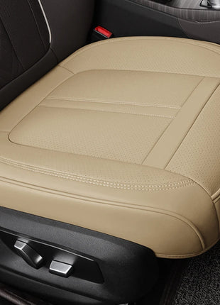 1PCS Nappa Leather Car Seat Cover Anti-Slip and Full Wrap Driver Car Seat Protector Mat Front Bottom Car Seat Cushion Cover