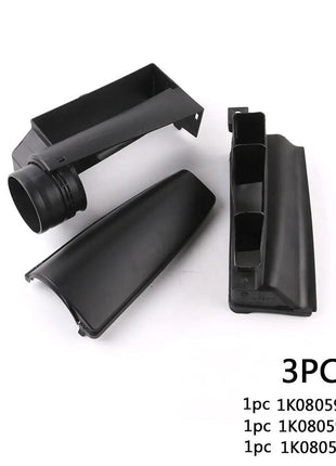 3pcs Air Intake Duct Black Set For VW Golf Jetta Mk5 Mk6 Audi A3 Car Air Intake Guide Inlet Duct Cover Assembly Car Engine Parts