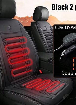 Car Heated Seat Cushion Winter Vehicle Rectangular Heated Seat Cover Suitable 12V Universal Car Seat Protector Cloak Cover Pads