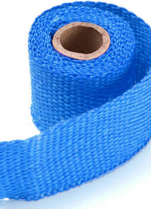 Motorcycle Car Exhaust Pipe Wrap Tape Heat Wrap Blue Black 1.5 Meters Car Exhaust Pipe Wrap Insulation Fiber Tape Auto Accessory