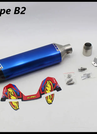 Length 470mm Inlet 51mm Motorcycle Exhaust Pipe FMF 4T Mufflers with Bracket Universal Motorbike Motocross Scooters Escape Moto