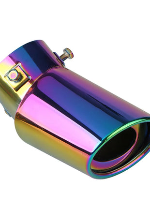 1PCS 2.5 inch Inlet Car Auto Exhaust Muffler Tip Pipe  Stainless Steel Chrome Trim Rear Tail Throat For Most Cars