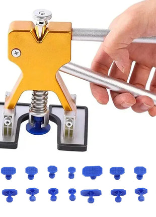 Car Dent Repair Sheet Metal Tools Auto Adjustable Width + T Dent Puller Slide Hammer Reverse Hammer Glue Kit car accessories