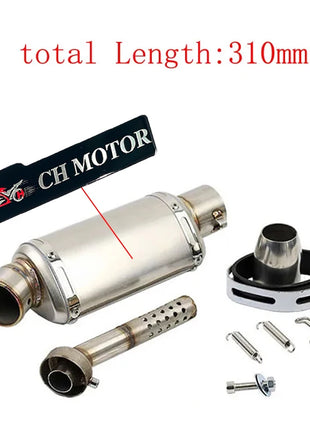 Universal 51mm Motorcycle Exhaust Muffler Escape Moto with DB Killer For Yamaha PCX125 FZ1N Z900 CBR500R R6 R25 R3 R1