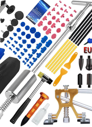 Car Dent Repair Sheet Metal Tools Auto Adjustable Width + T Dent Puller Slide Hammer Reverse Hammer Glue Kit car accessories