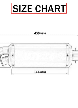 51mm Universal Motorcycle Exhaust Muffler Dual Escape Right Side with DB Killer Laser for G310R R1200GS Z1000 Z900 Z400 cb190