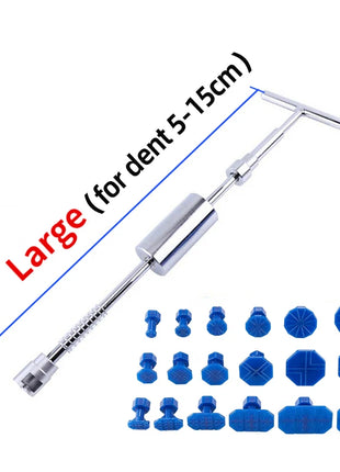 Universal Car Dent Puller Metal T Dent Repair Tool Auto Repair Sheet Metal Kit Slide Hammer Reverse Hammer Glue +18pcs Glue Pull