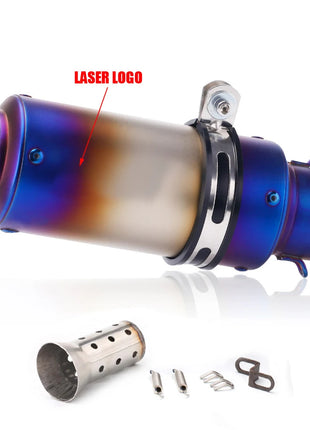 Universal 51/60mm motorcycle sc exhaust inox muffler carbon fiber exhaust with DB Killer for z900 R3 R25 MT07 MT09 R1 Z400 Z650