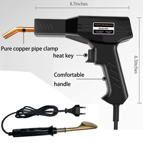 50W Hot Stapler Plastic Welding Machine Plastic Bumper Soldering Iron 2 in 1 Garage Tools Car Bumpers Repair Kit PVC Welder Gun