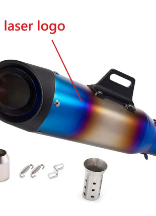 For Kawasaki Ninja Z900 Honda CB650R Yamaha R3 51mm Motorcycle Exhaust Muffler Pipe Escape 335mm Length