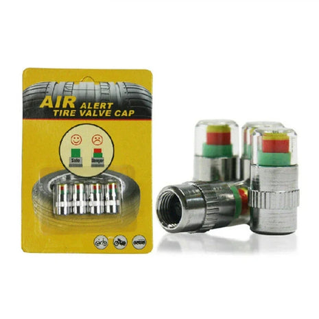 NEW 4pcs Car Tire Pressure Indicator Gauge Alert Monitoring Valve Cap Sensor External Detection