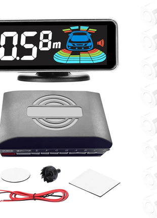 4pcs/8pcs Probes Rear Reversing Radars System LCD Display Car Parking Sensor Distance Detection Sound Warning Buzzer