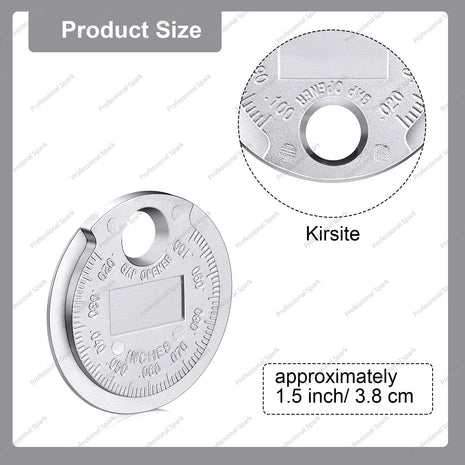 Professional Spark Plug Gap Tool - Dual-Scale Wire Gauge 0.02-0.1 Inch (0.6-2.4mm) for Motorcycle/Car Maintenance & Tuning