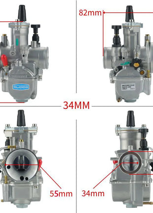 For KOsO OKO 24 26 28 30 3234mm Blue Bowl 2T 4T Universal ScooterATV Dirt Bike KElHIN PWK Racing Carburetor With FreeJet Set
