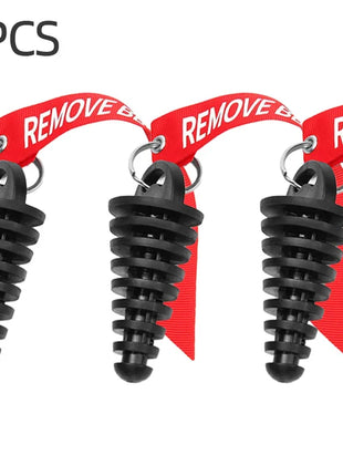 1/3/5pcs 1.07 inch - 1.85 inch Exhaust Pipe Plug Motorcycle Motocross Tailpipe Rubber Air Bleeder Plug Exhaust Wash Plug Pipe Protector