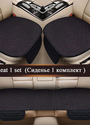 Car Flax Seat Cushion Protector Pad Car Seat Cover Front/Rear Seat Cover Automobile Cushion Pad Mat Backrest Auto Accessori