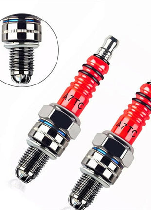 Racing 3 Electrode 10mm Spark Plug A7TC Fits For GY6 50CC 110CC 125CC 150CC ATV Scooter Dirt Bike Go Kart Motorcycle Accessories