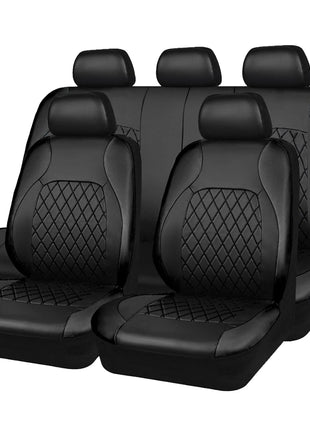 All Season Quited PU Leather Car Seat Cover Full Surrounded Seat Protector Waterproof Universal Fit Sedan Suv Pick-up Truck Seat