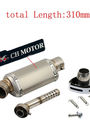 Universal 51mm Motorcycle Exhaust Muffler Escape Moto with DB Killer For Yamaha PCX125 FZ1N Z900 CBR500R R6 R25 R3 R1