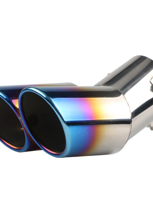 Universal Car Exhaust Muffler Exhaust Pipe Tail Throat Stainless Steel Car Muffler Tip Chrome Round Pipe Exhaust Tail Muffler