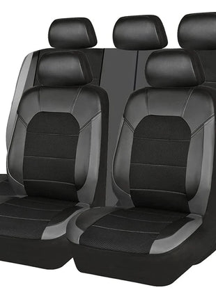9 Pieces/set Car Seat Cover Car Leather Breathable Fabric Universal Pu Leather Car Seat Cushion Front And Rear Seat Full Protect