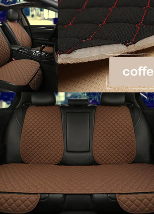 Universal Car Seat Cover Protector Linen Front Rear Back Flax Summer Cushion Pad Mat Sedan Suv Pick-up Car Interior Accessories