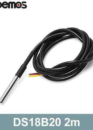 1-10pcs DS18B20 Stainless Steel Waterproof DS18b20 1m 3m 5m Thread Temperature Probe Temperature Sensor 18B20 Cable For Arduino
