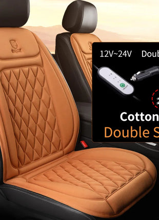 12-24v Heated Car Seat Cover 30' Fast Car Seat Heater Cloth/Flannel  Heated Car Seat Protector 25W Seat Heating Cover Car Seat