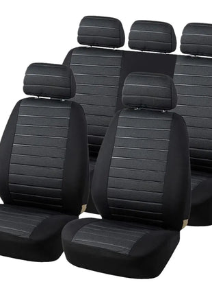 Universal Car Seat Covers Full Set Cloth Set for Most Sedans Vans SUVs Trucks Car Seat Protector Front and Rear Back Seat Covers