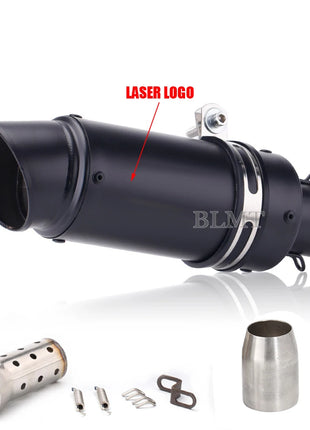 Universal 51/60mm motorcycle sc exhaust inox muffler carbon fiber exhaust with DB Killer for z900 R3 R25 MT07 MT09 R1 Z400 Z650