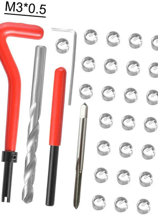 30Pcs Metric Thread Repair Insert Kit M3 M4 M7 M9 M11 Helicoil Car Pro Coil Tool 304 Stainless Steel Auto Repair Tool Bag