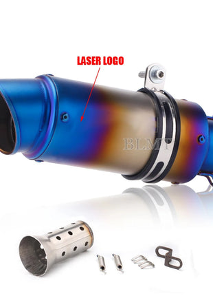 Universal 51/60mm motorcycle sc exhaust inox muffler carbon fiber exhaust with DB Killer for z900 R3 R25 MT07 MT09 R1 Z400 Z650