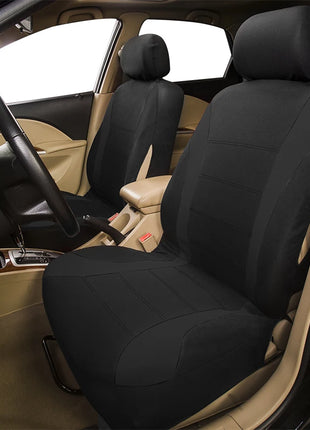 Car Seat Covers For 5 PCS Full Set For Four Seasons Black Universal