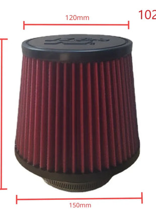 2.5 3 3.5 4 Inch Car Intake Air Filter for K＆N 14084-2 Universal High Flow Cone 102 89 76 70 63.5 60mm KN Tapered Mushroom Head