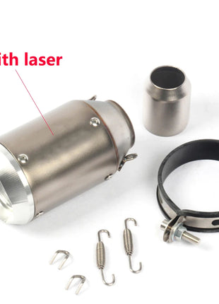 51mm Universal Slip On Motorcycle GP Exhaust CNC Carbon Fiber Escape Muffler For Kawasaki Z900 FZ6 RC390 S1000XR