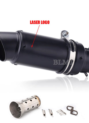 Universal 51/60mm motorcycle sc exhaust inox muffler carbon fiber exhaust with DB Killer for z900 R3 R25 MT07 MT09 R1 Z400 Z650