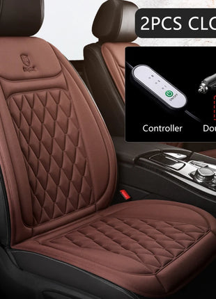 12V Heated Car Seat Cushion Cloth/Flannel Car Seat Heater Winter Warmer Seat Heating Car Accessories Heating Pads Set Universal